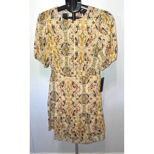 Stella & Julie Brown Gold Yellow Green Dress NEW Size 8 $59